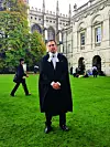 Prije osam godina je magistrirao na Cambridgeu.