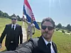 Igor s kumom Tomislavom Sutlarom i bajraktarom Markom Terešakom