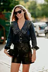 Street style, Mathilde Gohler arriving at Ganni Spring Summer 2021 show, held at Badsmandsstraede, Copenhagen, Denmark, on August 10th, 2020.,Image: 551765617, License: Rights-managed, Restrictions: , Model Release: no, Credit line: Bertrand-Hillion Marie-Paola/ABACA / Abaca Press / Profimedia