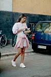 Street style, Isabella Charlotta Poppius arriving at Ganni Spring Summer 2021 show, held at Badsmandsstraede, Copenhagen, Denmark, on August 10th, 2020.,Image: 551765444, License: Rights-managed, Restrictions: , Model Release: no, Credit line: Bertrand-Hillion Marie-Paola/ABACA / Abaca Press / Profimedia