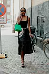 Street style, Bia Jones arriving at Ganni Spring Summer 2021 show, held at Badsmandsstraede, Copenhagen, Denmark, on August 10th, 2020.,Image: 551765182, License: Rights-managed, Restrictions: , Model Release: no, Credit line: Bertrand-Hillion Marie-Paola/ABACA / Abaca Press / Profimedia