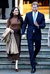 LONDON, ENGLAND - JANUARY 07: Prince Harry, Duke of Sussex and Meghan, Duchess of Sussex depart Canada House on January 07, 2020 in London, England. (Photo by Chris Jackson/Getty Images)