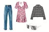 Traperice ravnog kroja 89,99 € (678,03 kn) S.OLIVER/ Pamučna mini haljina 15,99 € (120,48 kn) RESERVED/ Jakna od tvida 55,95 € (421,56 kn) ZARA/ Sunčane naočale 152,63 € (1150 kn) POLICE