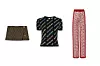 Mini suknja Fendace (750 eura)/ majica od finog pletiva Balenciaga; Farfetch (1020 eura)/ duge hlače Balmain (6723 kn)