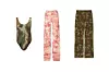 Kupaći kostim Norma Kamali; Matchesfashion (180 eura)/ cargo hlače Alessandra Richi (5189 kn)/ cargo hlače Bershka (199,90 kn)