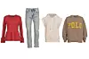 Europa 92 ženska majica (17,12 eura)/ Gap traperice (19,90 eura)/ Marx ženska majica, Sportina (24,55 eura)/ Polo Ralph Lauren ženski pulover, Five Star Fashion (159,27 eura)
