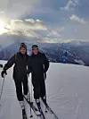 DAVID M: SMITH, supruga ANA, skijanje