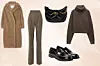 Max Mara teddy kaput (2685 eura)/Saint Laurent odijelo hlače (1290 eura)/Gucci crna torbica (890 eura)/Miu Miu kožne cipele (890 eura)/Zara pleteni pulover s ovratnikom (4,99 eura)