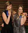 Zlatne olimpijke Mikaela Shiffrin i Maddie Bowman na partiju Vanity Faira 2014.