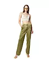 TOPSHOP regular Hlače s naborima - Kaki boja, 74,90 €, trenutačna cijena (-40%) 44,90€