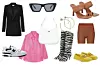 Crni sako dvorednog kopčanja SAINT LAURENT/ Crne naočale CELINE/ Kožne sandale GIA BORGHINI/ Tenisice NEW BALANCE/ Oversized košulja THE FRANKIE SHOP/ Kožna torba PRADA/ Ringovi PERSEE/ Čizme koje pokrivaju koljena ISABEL MARANT/ Kratke tajice JACQUEMUS/ Mekane mokasinke TOD'S