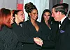 The Prince of Wales shakes the hand of Sporty Spice (Mel C) as he meets the Spice Girls at the gala premiere of ''Spice World, The Movie'' in London December 15. The Prince was accompanied by his sons [Princes Harry and William] and seven of their schoolfriends. - PBEAHUMRYCQ