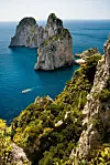 Patio and terrace as well as mountains and a boat along the coast,Image: 626508503, License: Royalty-free, Restrictions:, Model Release: no, Credit line: James Janisse/Panthermedia/Profimedia