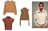 Pulover naglašenih ramena Mango (249,90 kn)/ pletena bluza s jastučićima za remena Zara (149,90 kn)/ vesta bez rukava s patentom Arket (79 eura)/ pletena sweater majica Zara (229,90 kn)