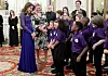 Catherine Duchess of Cambridge speaks with a school choir as she hosts a Gala Dinner in celebration of the 25th anniversary of Place2Be at Buckingham Palace. Place2Be 25th Anniversary Gala Dinner, Buckingham Palace, London, UK - 09 Mar 2020 The Duchess is Patron of Place2Be, which provides emotional support at an early age and believes no child should face mental health difficulties alone., Image: 504944403, License: Rights-managed, Restrictions: , Model Release: no, Credit line: REX / Shutterstock Editorial / Profimedia