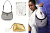 Torba s kristalima Prada; MATCHESFASHION (2500 eura); mini torba Paco Rabanne; MATCHESFASHION (660 eura)/ asimetrična torbica The Attico; Mytheresa (690 eura)