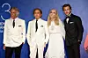 Giancarlo Giammetti, Valentino Garavani, Franca Sozzani sa sinom Francescom Carrozzinijem na promociji filma 'Franca: Chaos And Creation' na 73. Venecijanskom filomskom festivalu. Iste je godine Franca Sozzani preminula.