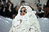 TOPSHOT - Barbadian singer/actress Rihanna arrive for the 2023 Met Gala at the Metropolitan Museum of Art on May 1, 2023, in New York. - The Gala raises money for the Metropolitan Museum of Art‘s Costume Institute. The Gala‘s 2023 theme is Karl Lagerfeld: A Line of Beauty. (Photo by Angela WEISS/AFP)